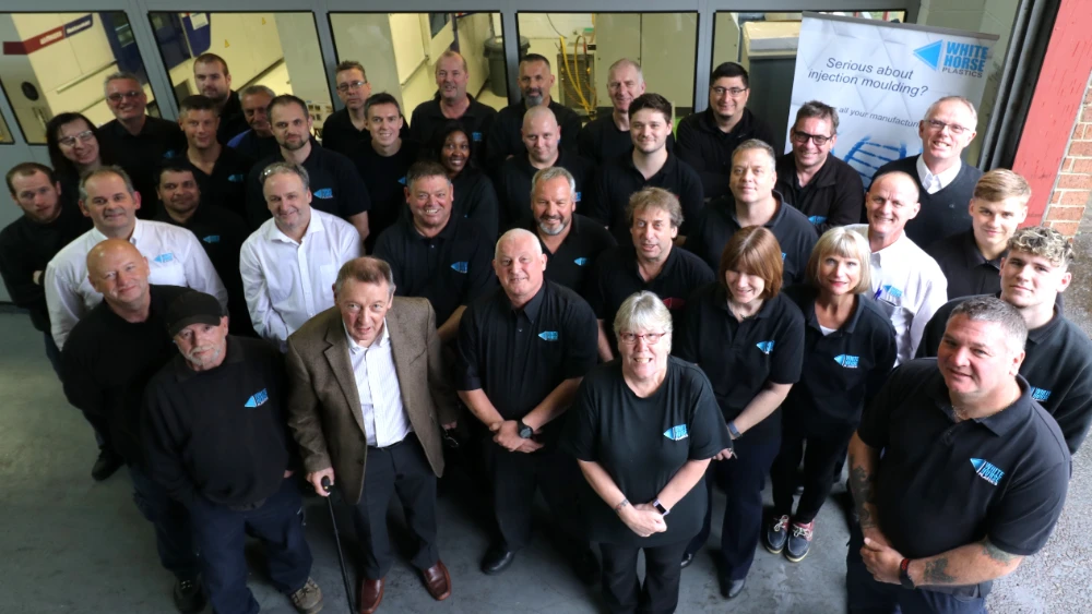 UK Injection Moulding - Team Photo at White Horse Plastics South Oxfordshire Premises