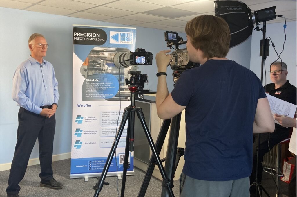 Mi240 Filming Image for LinkedIn Precision Injection Moulding at White Horse Plastics